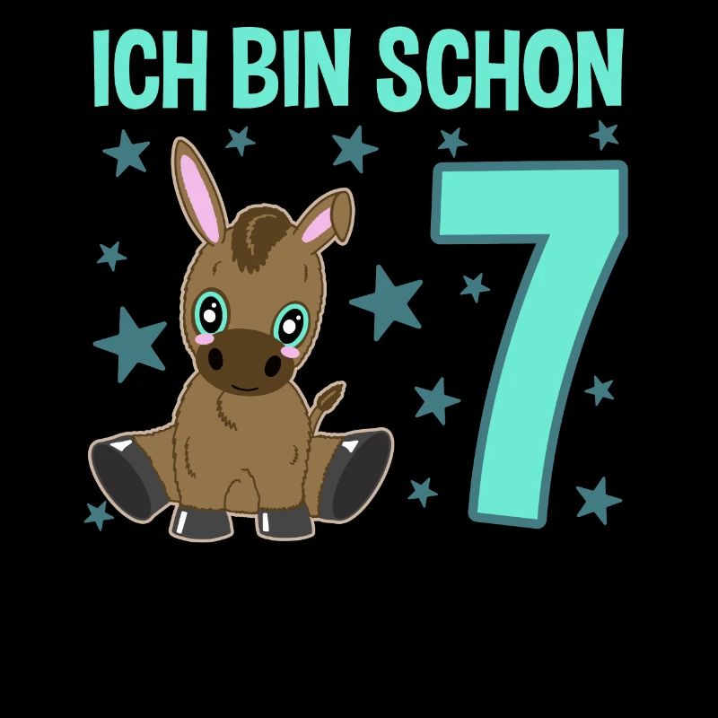 Siebenjährige Partyeselchen Glücksbringer