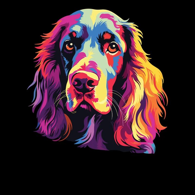 Aquarelle colorée Welsh Springer Spaniel