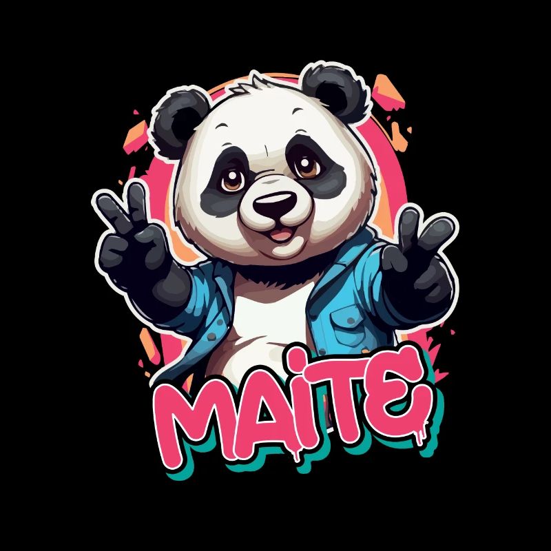 MAITE - Schöner Mädchen Name mit coolem Panda