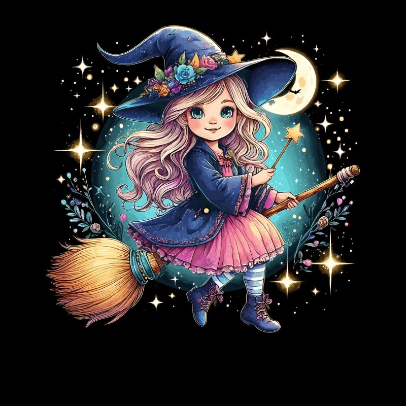 Cute Witch Wand Witch's Broom