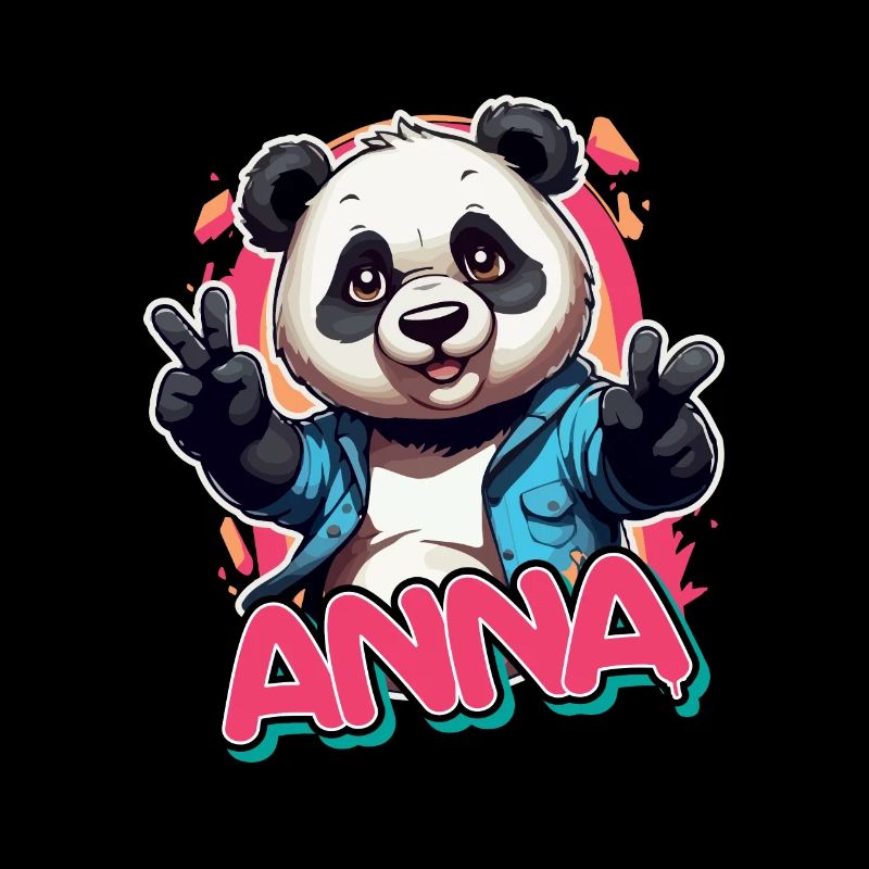 ANNA - Schöner Mädchen Name mit coolem Panda