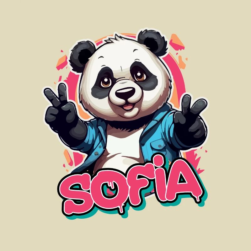 SOFIA - Schöner Mädchen Name mit coolem Panda