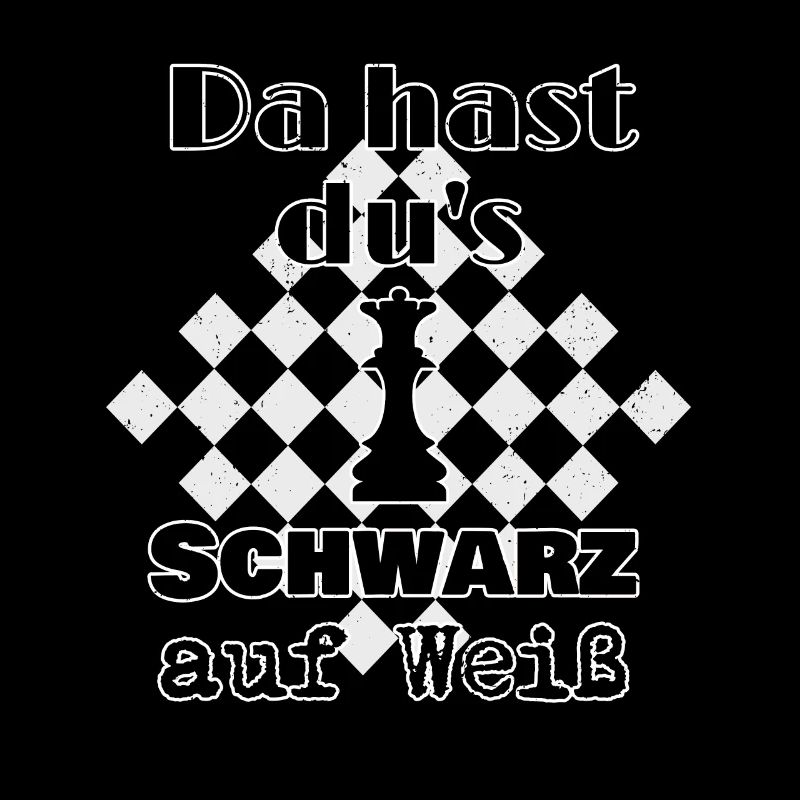 Da hast du's Schwarz auf Weiß - Schachbrettmuster