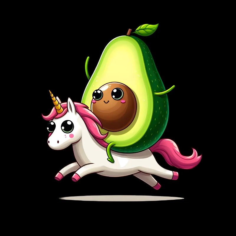 Avocado on unicorn