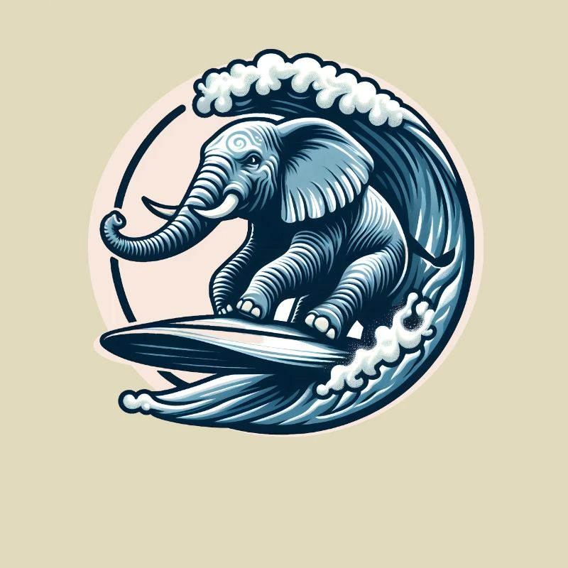 Surfender Elefant