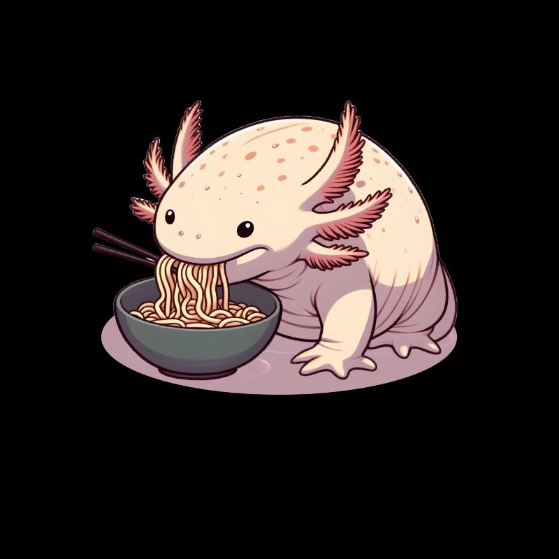 Ramen time for the axolotl