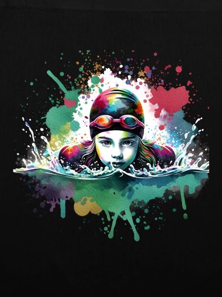 Mädchen, die gerne schwimmen
