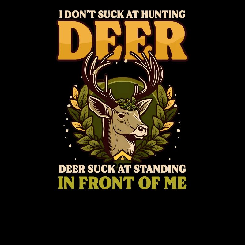 Hunter Deer Suck Standing In Front