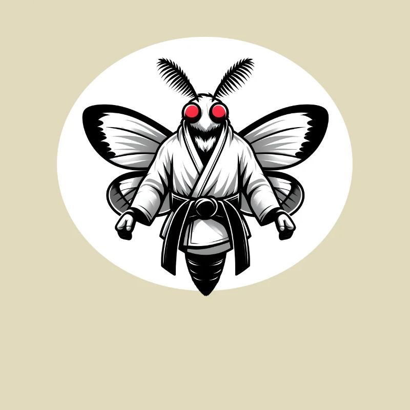 Karate Moth with Black Belt