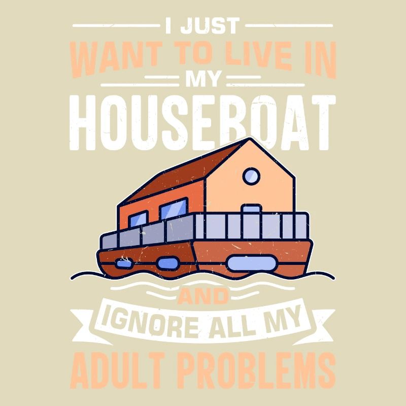 Witziger Hausboot Spruch