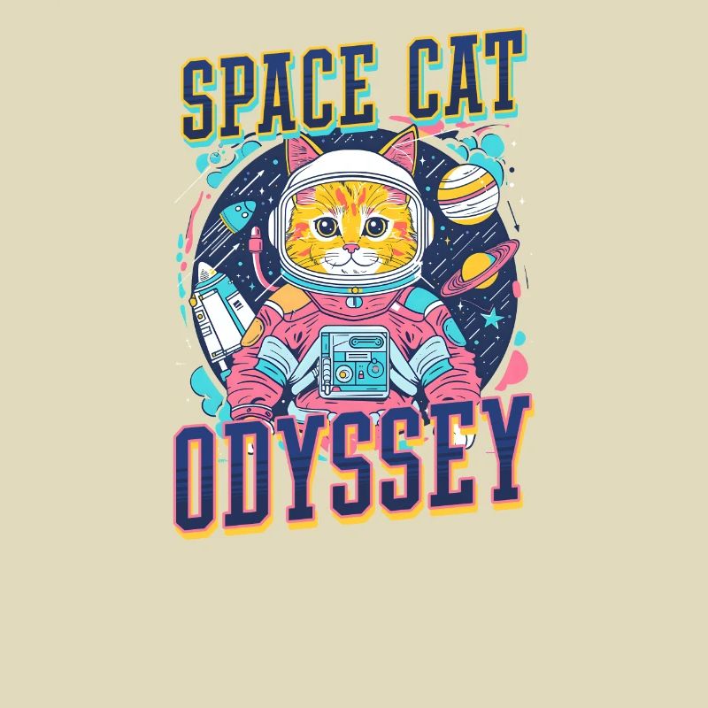 Astronaute de l’espace de l’Odyssée du chat de l’espace