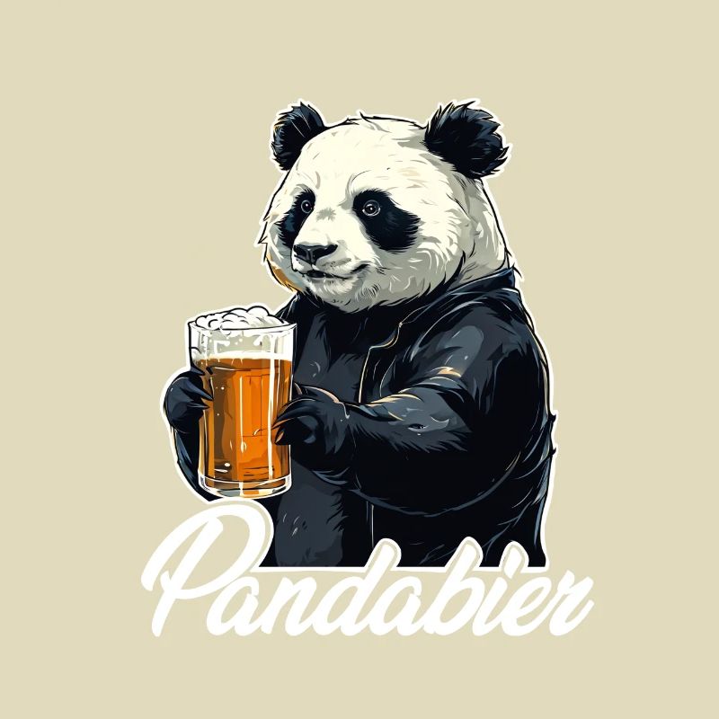 Panda mit Bier
