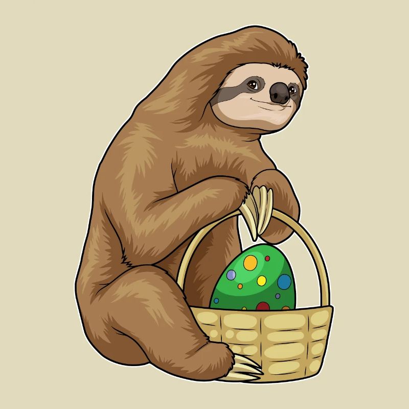 Sloth Easter Easter Egg Basket