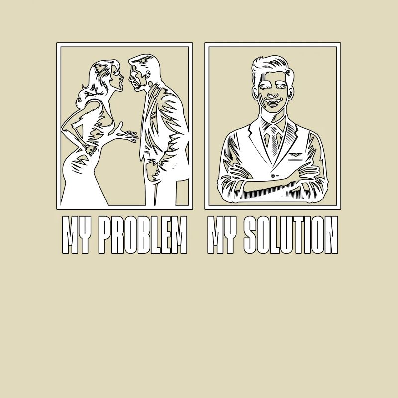 Receptionist My Problem My Solution Pictogram Dad