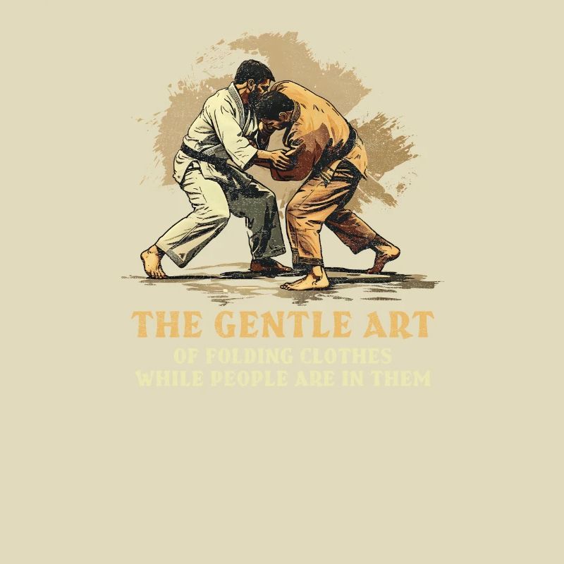 Jiu Jitsu Art Folding Clothes While People In Them