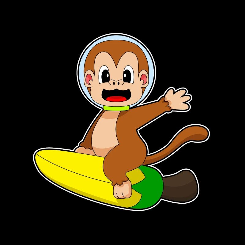 Affe Banane Astronaut