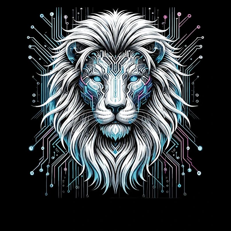 Techno-Savanne: Der digitale Löwe