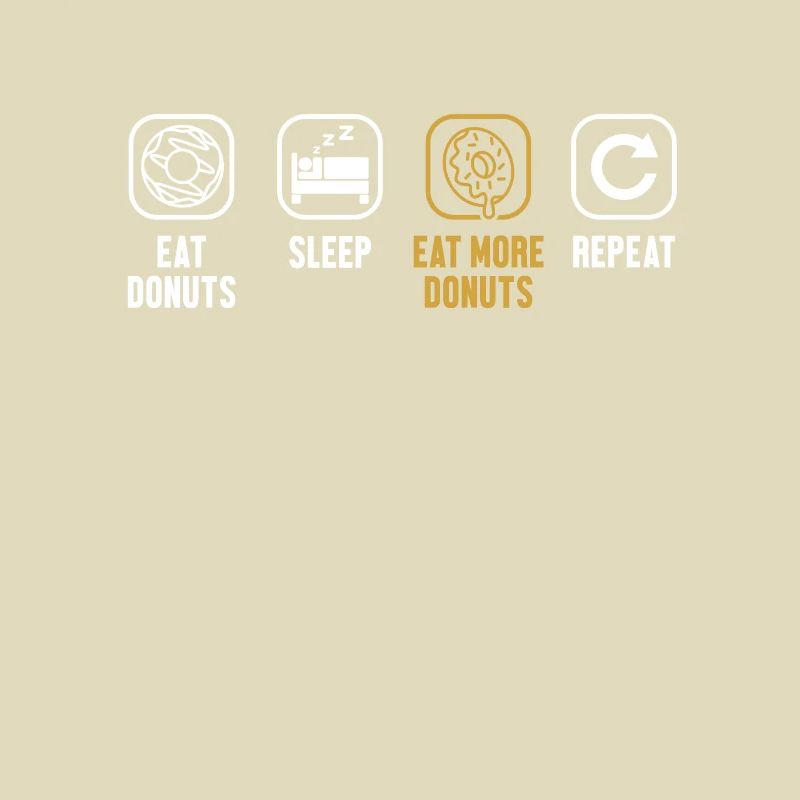Eat Donuts Sleep Eat More Donuts Repeat Doughnut