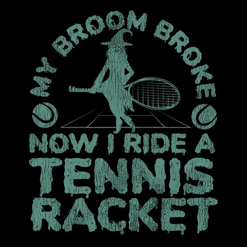 Funny Tennis Player Racket