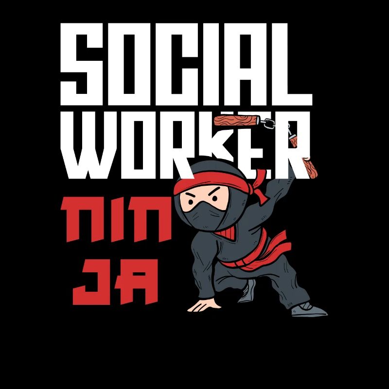 Social Worker Ninja Warrior Design