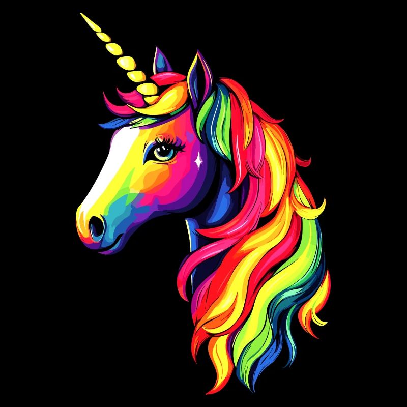 Einhorn Bunt Regenbogen Pferde Reiten Einhörner