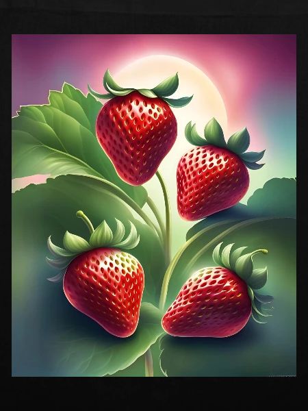 Vier leckere Erdbeeren