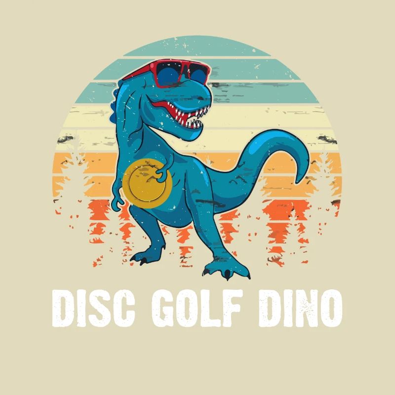 Disc Golfing Dinosaur Disc Golfer - Disc Golf Dino