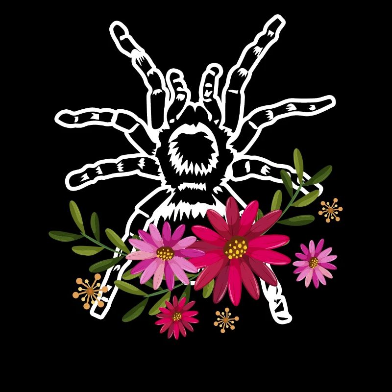 Tarantula With Flowers