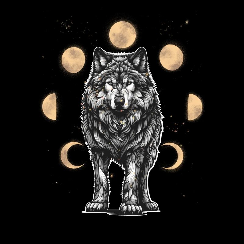 Wolf Wolves Moon Phase Moon Phases Spiritual