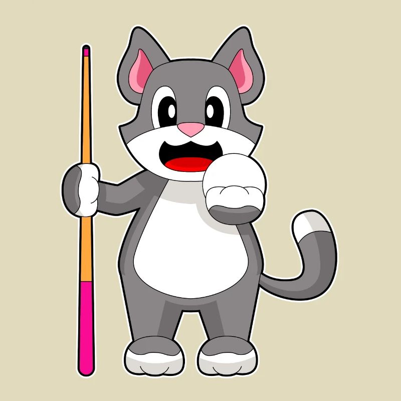 Queue de billard pour chat
