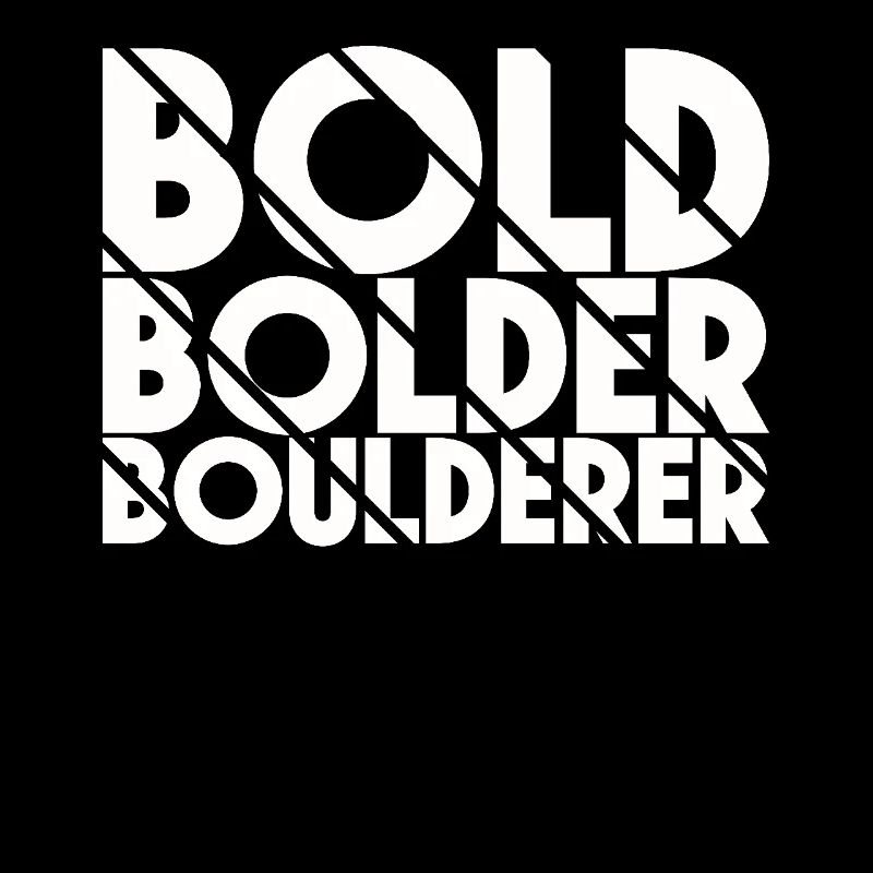 Bouldering Bold Bolder Boulderer