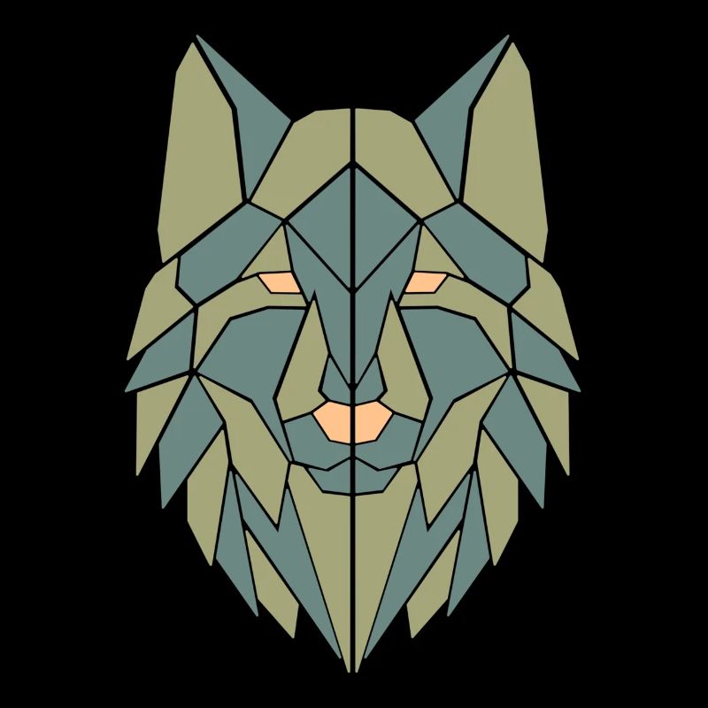 conception graphique de tête de chien colorée