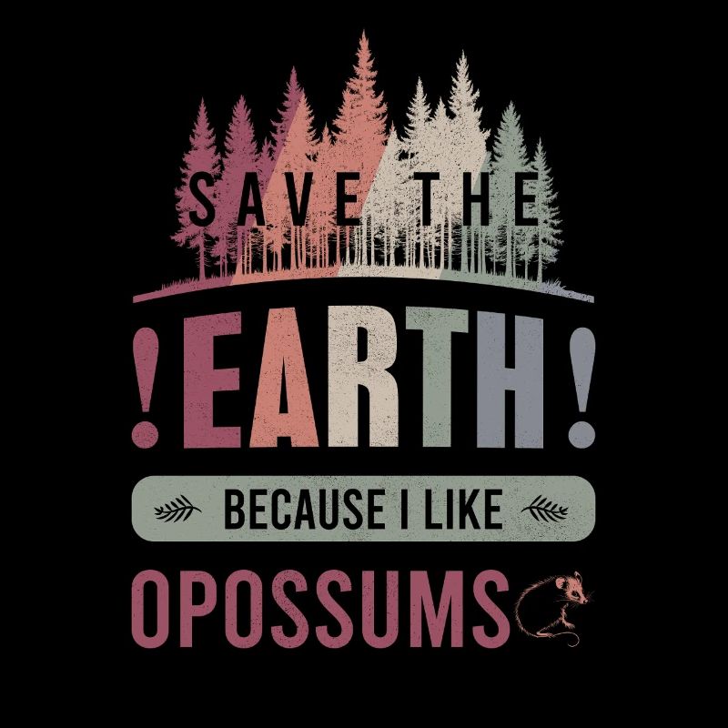 Save the Earth Environment Possum Earth Day Gift