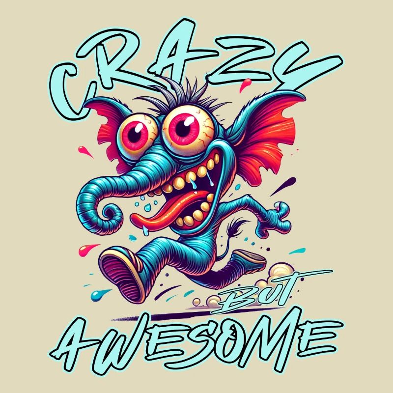 Crazy but Awesome Elefant Comic Stil