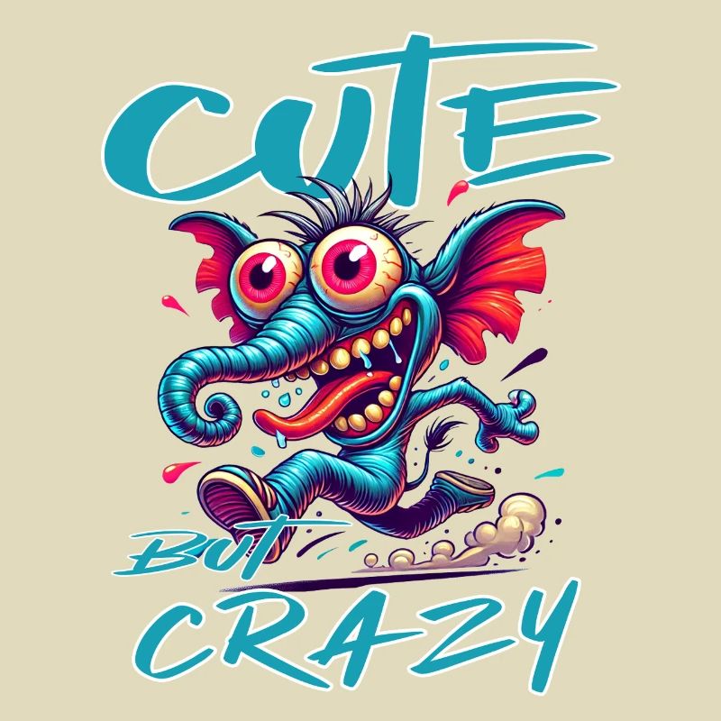 Cute but Crazy Elephant Comic Style