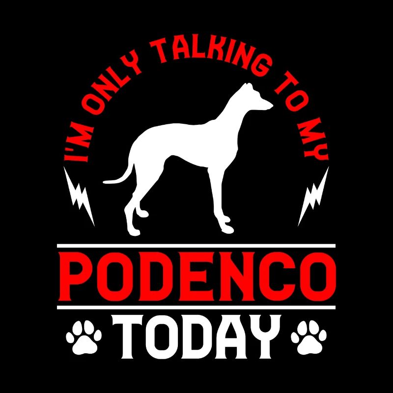 Podenco Windhund Rede nur mit Podenco