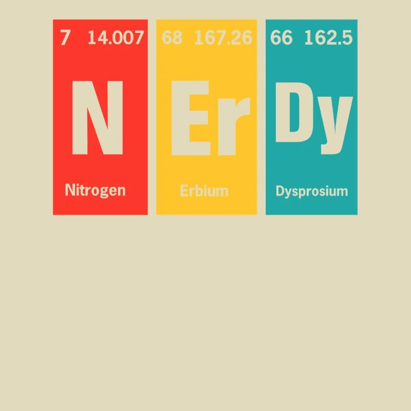Nerdy Elements Nerd Scientifique Rétro Drôle