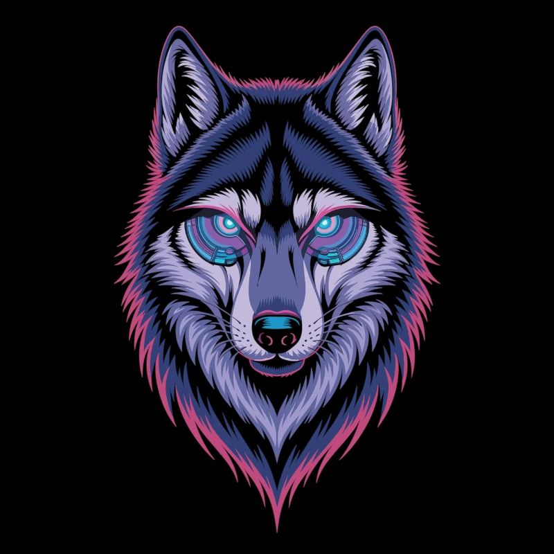 Techno Wolf Kunst