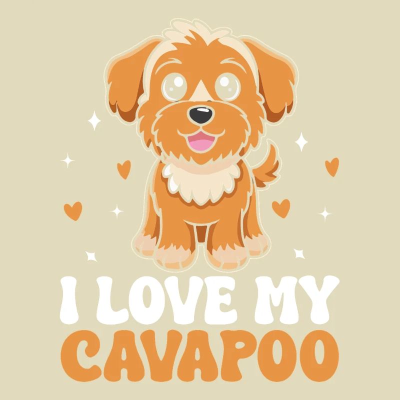 J’adore mon cavapoo cavadoodle drôle de troupeau d’animaux de compagnie
