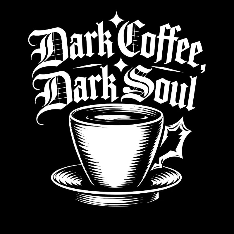 Dark Coffee Gothic Death Decaf Caffeine Lover