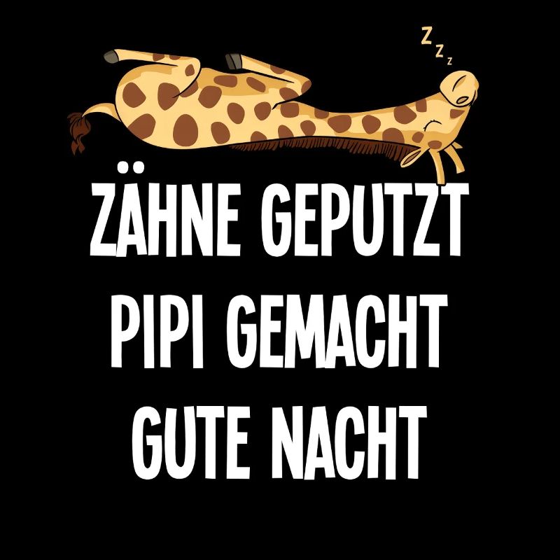 Giraffe Funny Saying Teeth Brushed Good Night