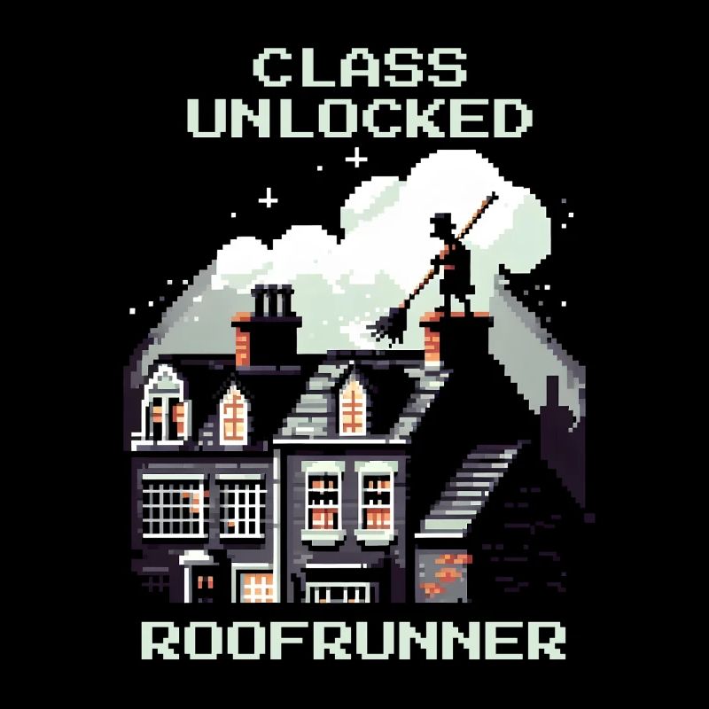 Chimney Sweep Roof Runner Class Retro Pixel Art