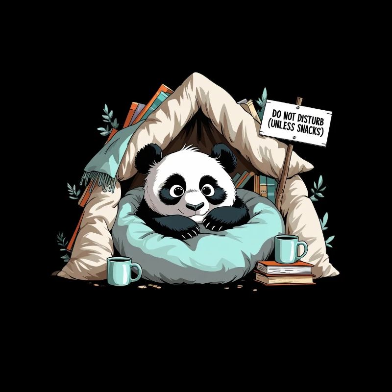 Panda in Reading Cave – Do Not Disturb!