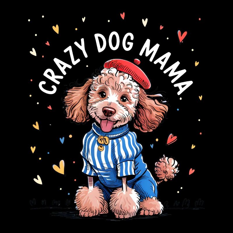 Maman Chien Déjantée avec Chien Mignon Stylé
