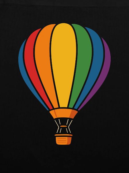 Regenbogen Heißluftballon – Abenteuer Luft