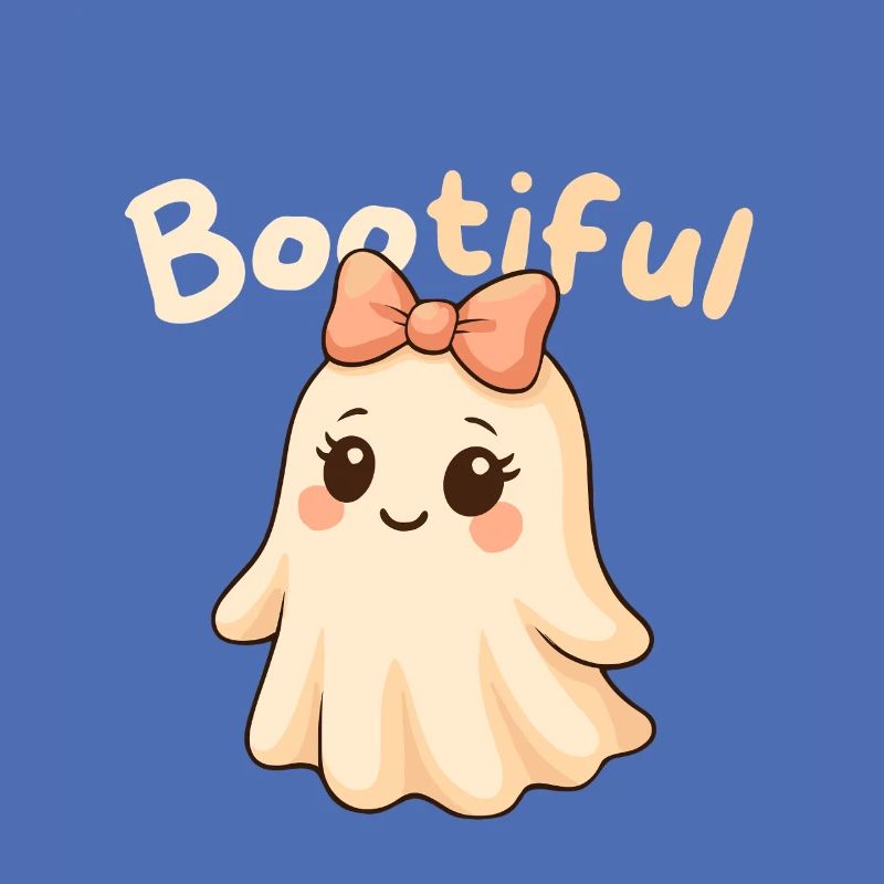 Bootiful Cute Ghost with Bow