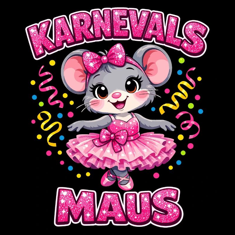 Karnevalsmaus Karneval Konfetti Geschenk