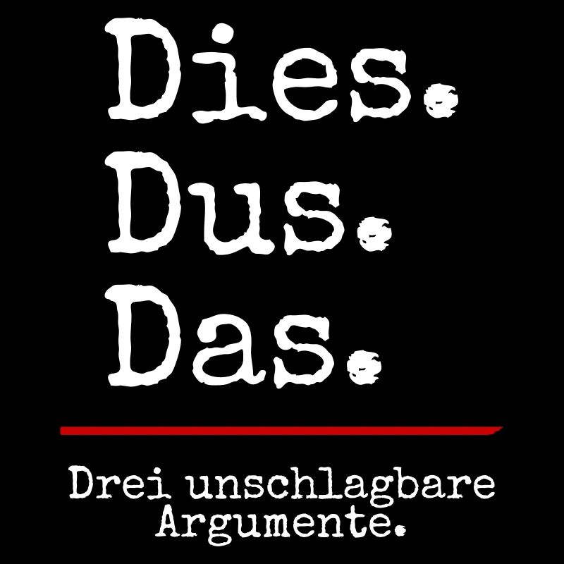 Dies Dus Das Argumente (black)