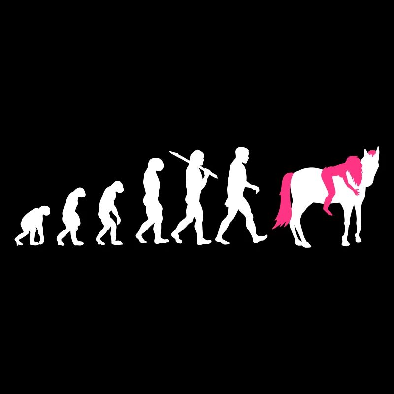 Evolution Reiterin Pferd