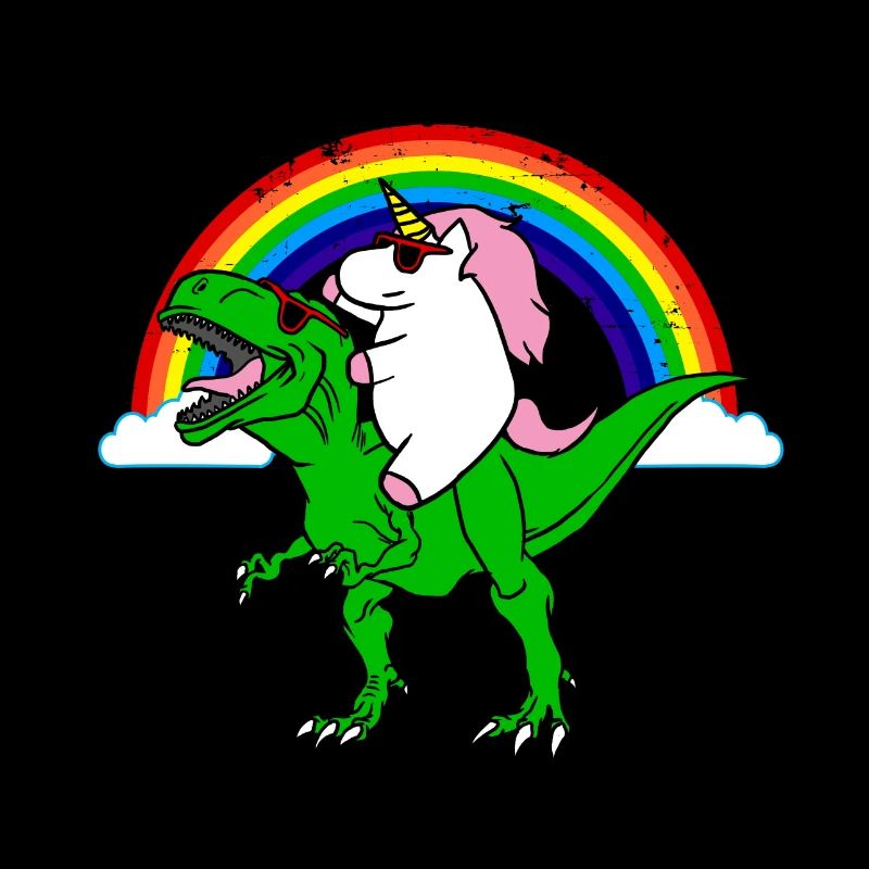Einhorn und Dinosaurier